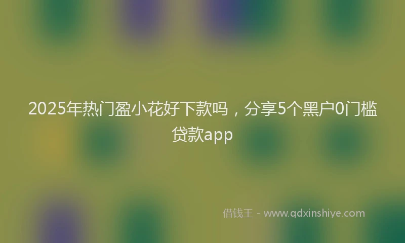 2025年热门盈小花好下款吗，分享5个黑户0门槛贷款app