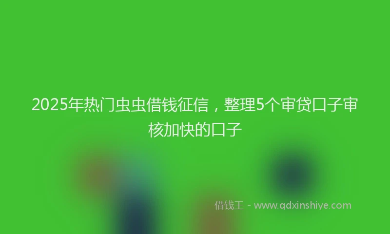 2025年热门虫虫借钱征信，整理5个审贷口子审核加快的口子