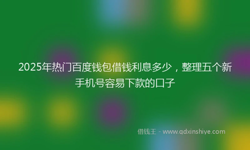2025年热门百度钱包借钱利息多少，整理五个新手机号容易下款的口子