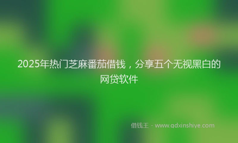 2025年热门芝麻番茄借钱，分享五个无视黑白的网贷软件