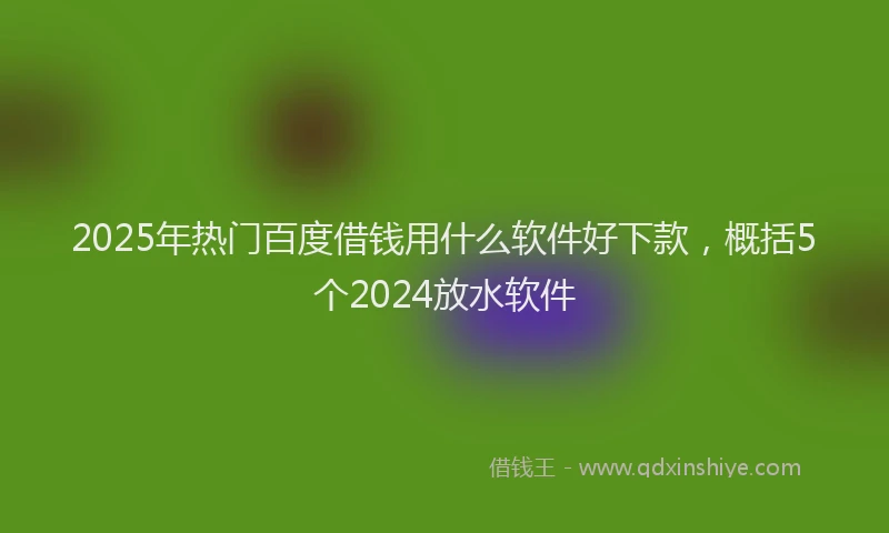 2025年热门百度借钱用什么软件好下款，概括5个2024放水软件