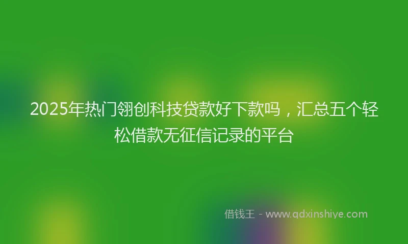 2025年热门翎创科技贷款好下款吗，汇总五个轻松借款无征信记录的平台