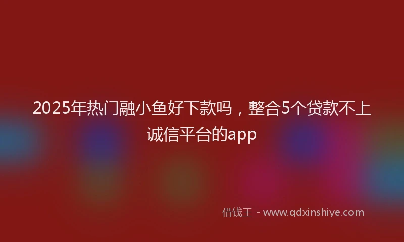 2025年热门融小鱼好下款吗，整合5个贷款不上诚信平台的app