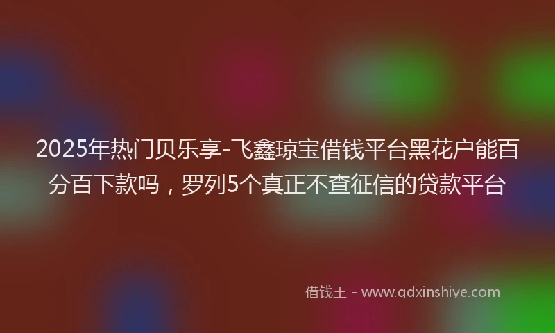 2025年热门贝乐享-飞鑫琼宝借钱平台黑花户能百分百下款吗，罗列5个真正不查征信的贷款平台