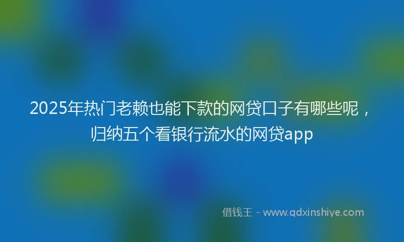 2025年热门老赖也能下款的网贷口子有哪些呢，归纳五个看银行流水的网贷app