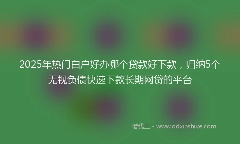 2025年热门白户好办哪个贷款好下款，归纳5个无视负债快速下款长期网贷的平台