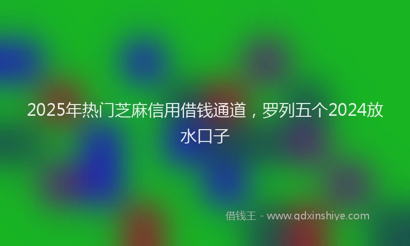 2025年热门芝麻信用借钱通道，罗列五个2024放水口子