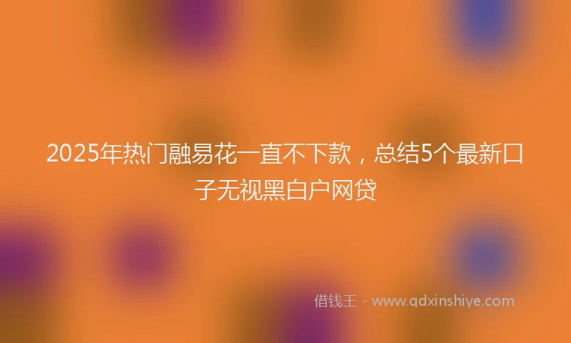 2025年热门融易花一直不下款，总结5个最新口子无视黑白户网贷
