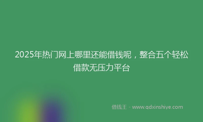 2025年热门网上哪里还能借钱呢，整合五个轻松借款无压力平台