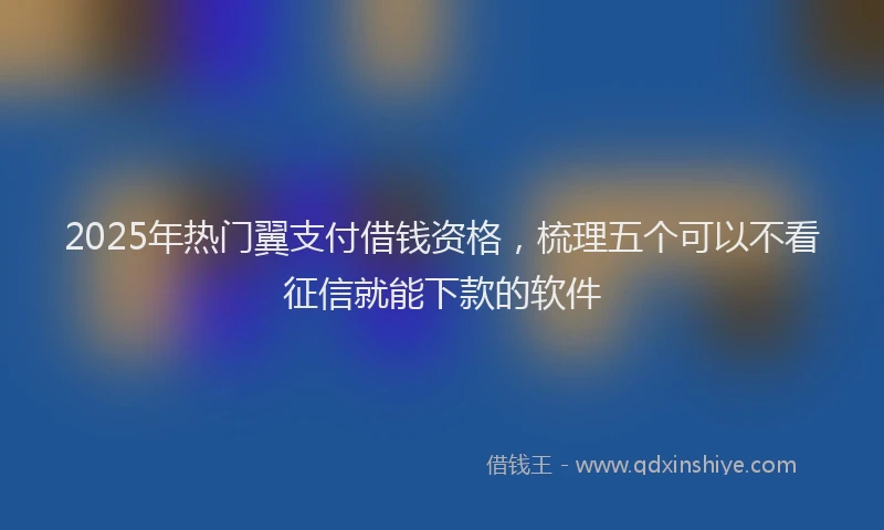 2025年热门翼支付借钱资格，梳理五个可以不看征信就能下款的软件