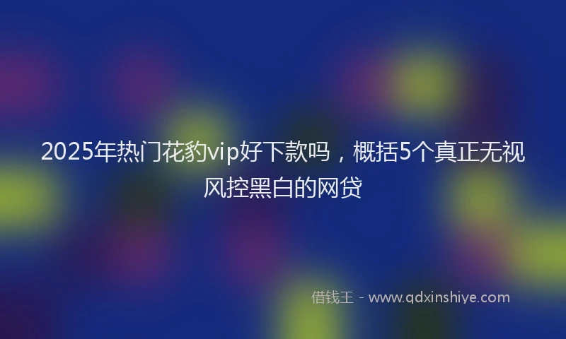 2025年热门花豹vip好下款吗，概括5个真正无视风控黑白的网贷