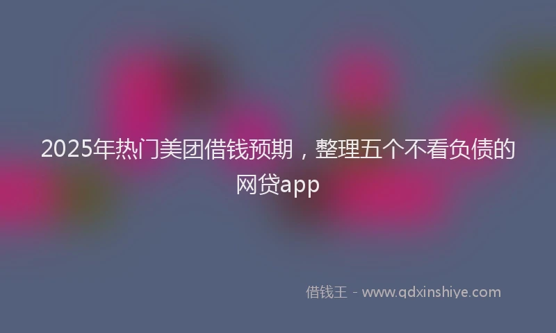 2025年热门美团借钱预期，整理五个不看负债的网贷app