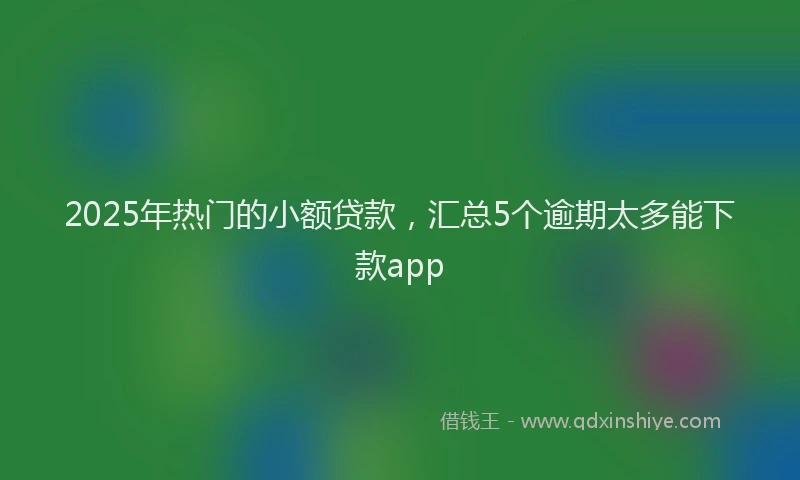 2025年热门的小额贷款，汇总5个逾期太多能下款app
