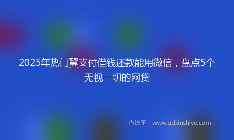 2025年热门翼支付借钱还款能用微信，盘点5个无视一切的网贷