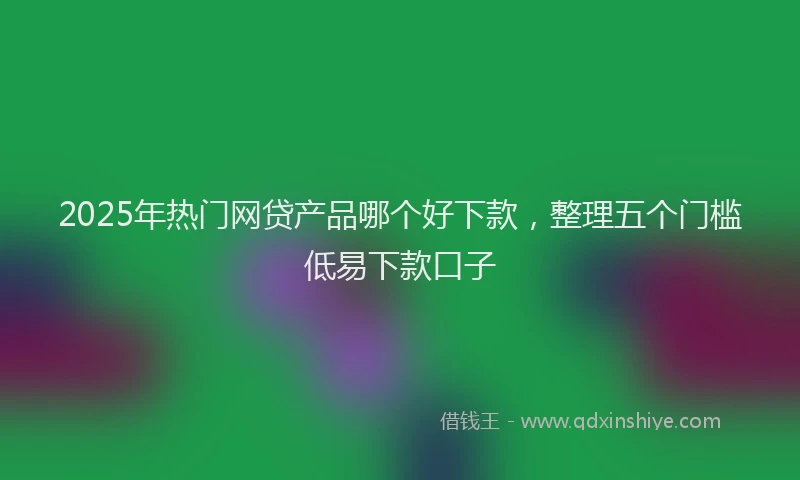 2025年热门网贷产品哪个好下款，整理五个门槛低易下款口子