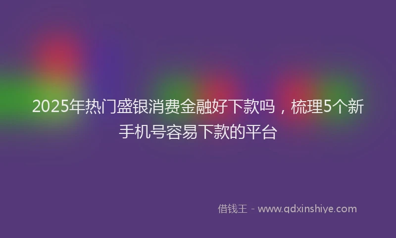 2025年热门盛银消费金融好下款吗，梳理5个新手机号容易下款的平台