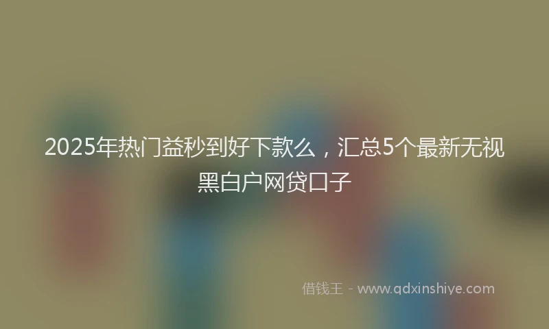 2025年热门益秒到好下款么，汇总5个最新无视黑白户网贷口子