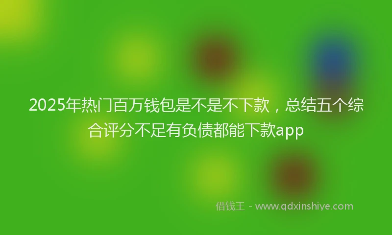 2025年热门百万钱包是不是不下款，总结五个综合评分不足有负债都能下款app