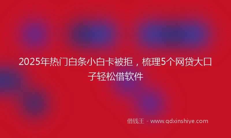 2025年热门白条小白卡被拒，梳理5个网贷大口子轻松借软件