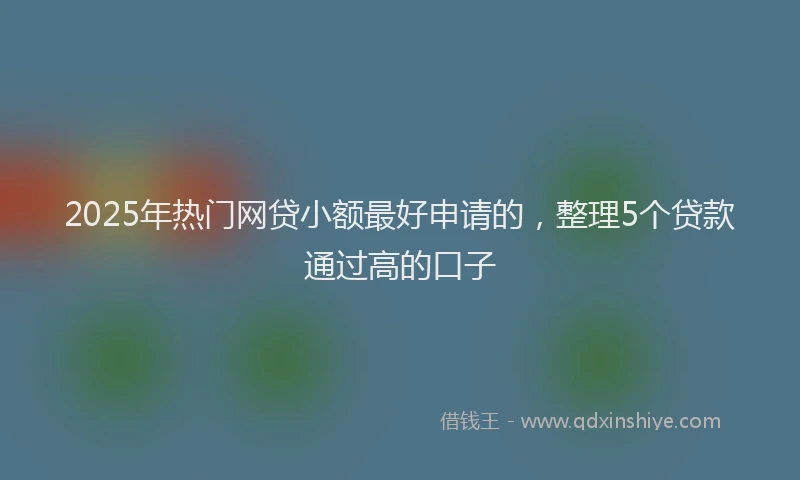 2025年热门网贷小额最好申请的，整理5个贷款通过高的口子