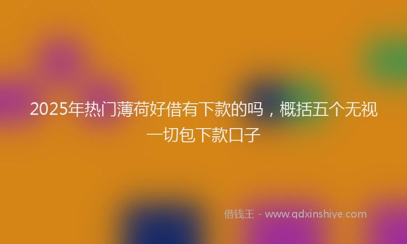 2025年热门薄荷好借有下款的吗，概括五个无视一切包下款口子