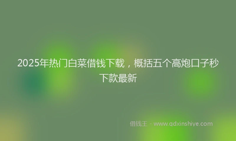 2025年热门白菜借钱下载，概括五个高炮口子秒下款最新