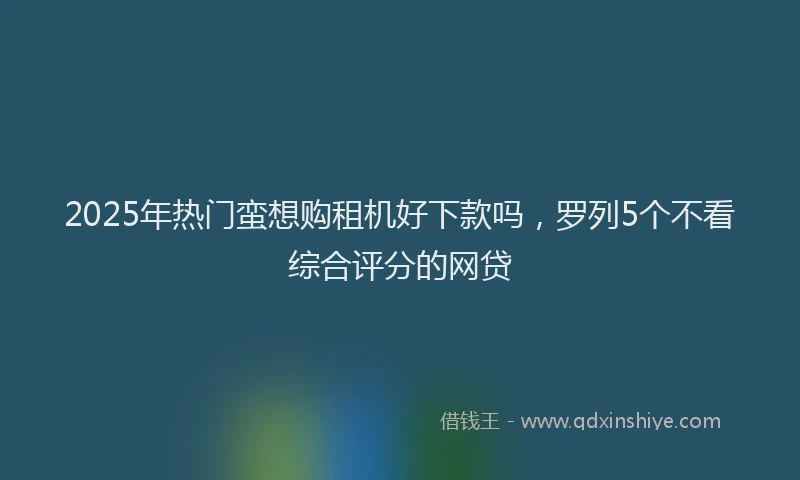 2025年热门蛮想购租机好下款吗，罗列5个不看综合评分的网贷