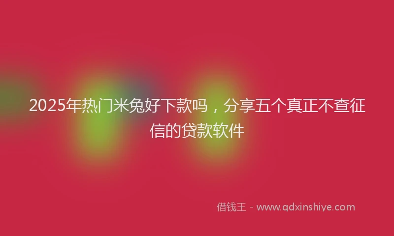 2025年热门米兔好下款吗，分享五个真正不查征信的贷款软件