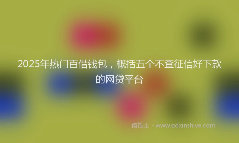 2025年热门百借钱包，概括五个不查征信好下款的网贷平台