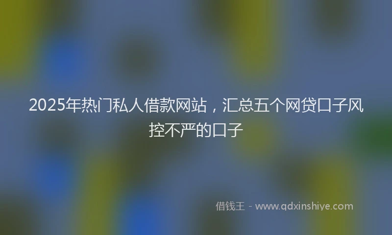 2025年热门私人借款网站，汇总五个网贷口子风控不严的口子