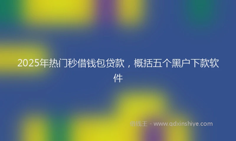 2025年热门秒借钱包贷款，概括五个黑户下款软件