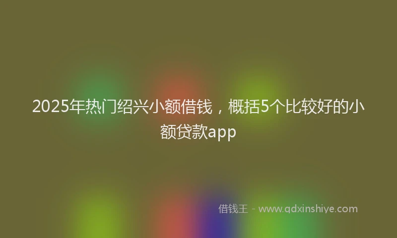 2025年热门绍兴小额借钱，概括5个比较好的小额贷款app