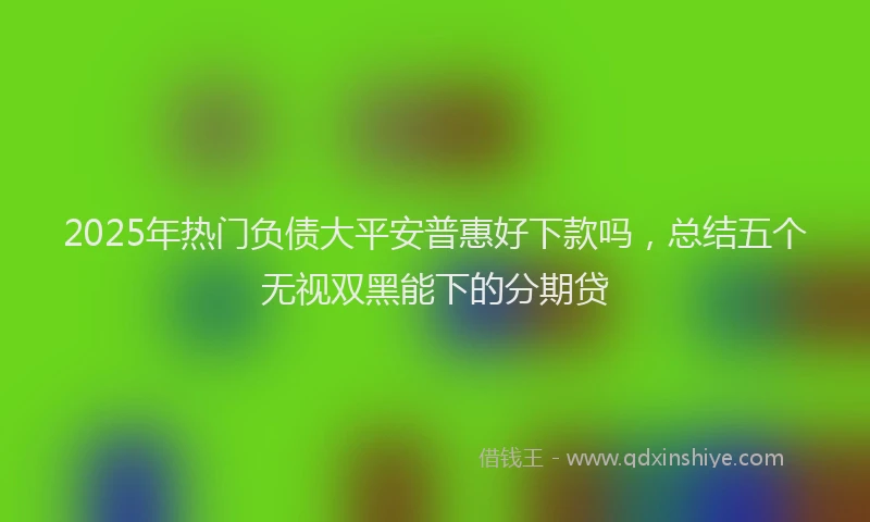 2025年热门负债大平安普惠好下款吗，总结五个无视双黑能下的分期贷