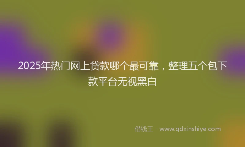 2025年热门网上贷款哪个最可靠，整理五个包下款平台无视黑白