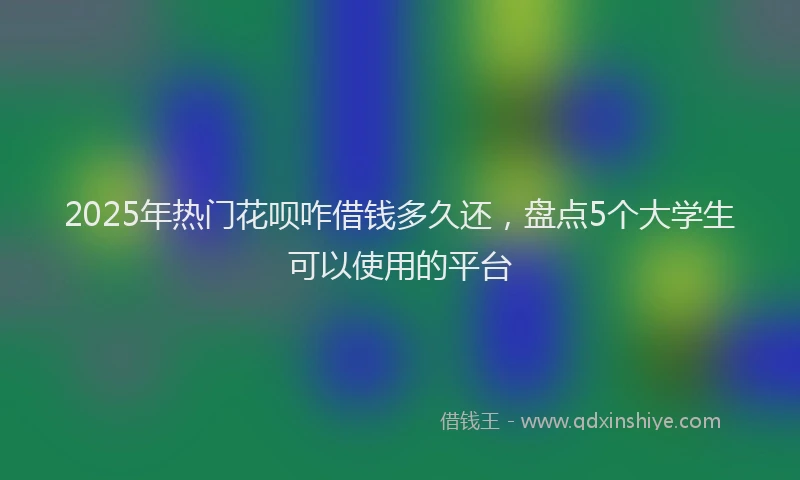 2025年热门花呗咋借钱多久还，盘点5个大学生可以使用的平台