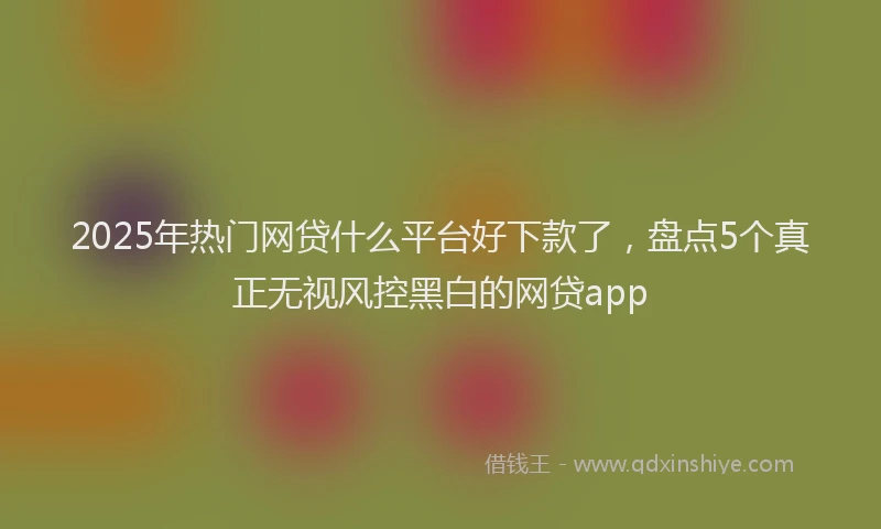 2025年热门网贷什么平台好下款了，盘点5个真正无视风控黑白的网贷app