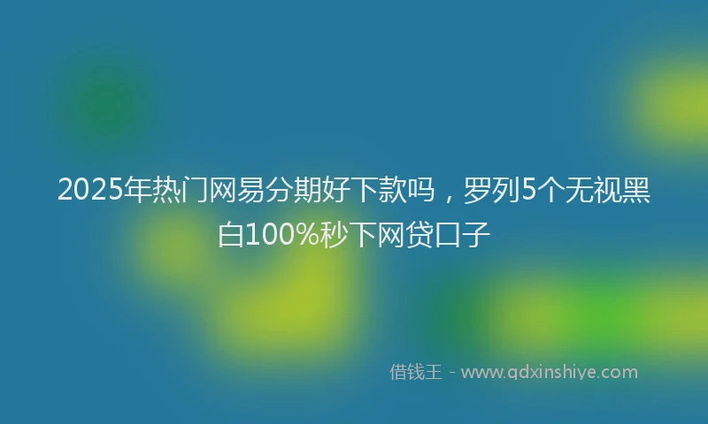 2025年热门网易分期好下款吗，罗列5个无视黑白100%秒下网贷口子