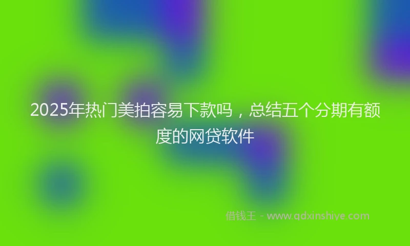 2025年热门美拍容易下款吗，总结五个分期有额度的网贷软件