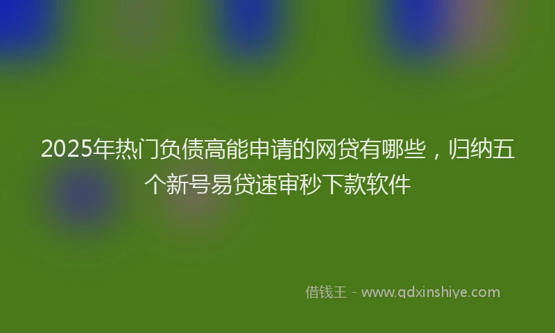 2025年热门负债高能申请的网贷有哪些，归纳五个新号易贷速审秒下款软件