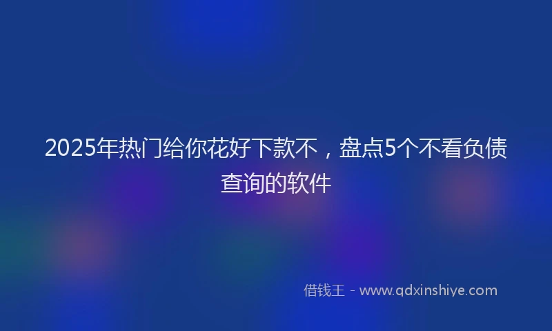 2025年热门给你花好下款不，盘点5个不看负债查询的软件