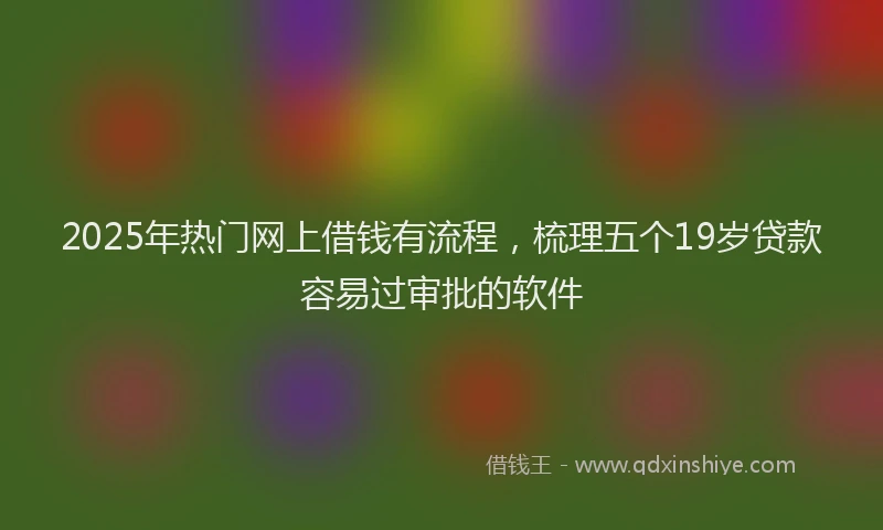 2025年热门网上借钱有流程，梳理五个19岁贷款容易过审批的软件