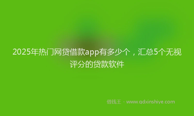 2025年热门网贷借款app有多少个，汇总5个无视评分的贷款软件