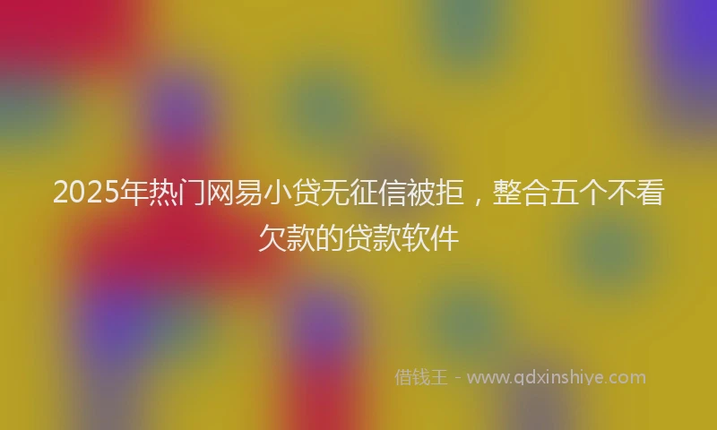 2025年热门网易小贷无征信被拒，整合五个不看欠款的贷款软件