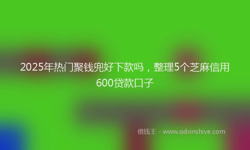 2025年热门聚钱兜好下款吗，整理5个芝麻信用600贷款口子