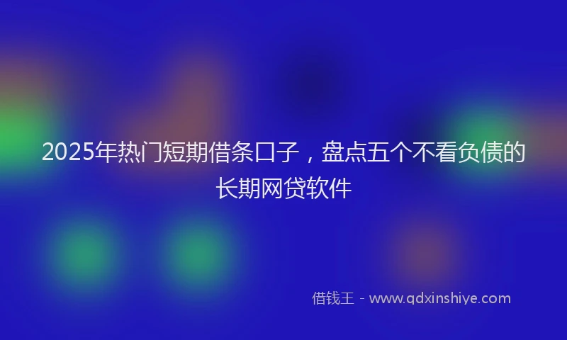 2025年热门短期借条口子，盘点五个不看负债的长期网贷软件
