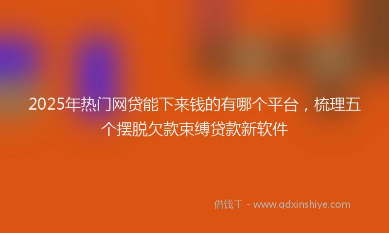 2025年热门网贷能下来钱的有哪个平台，梳理五个摆脱欠款束缚贷款新软件