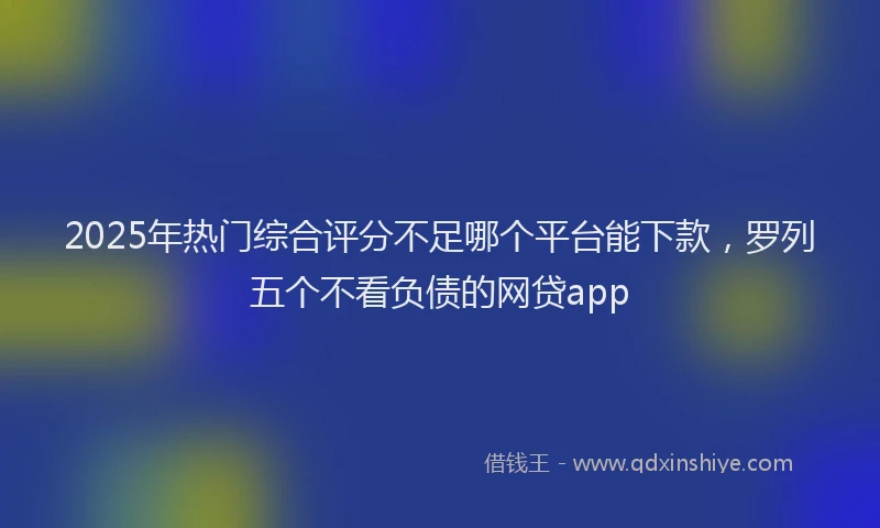 2025年热门综合评分不足哪个平台能下款，罗列五个不看负债的网贷app
