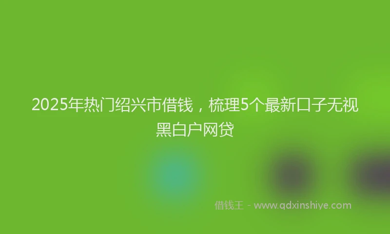 2025年热门绍兴市借钱，梳理5个最新口子无视黑白户网贷