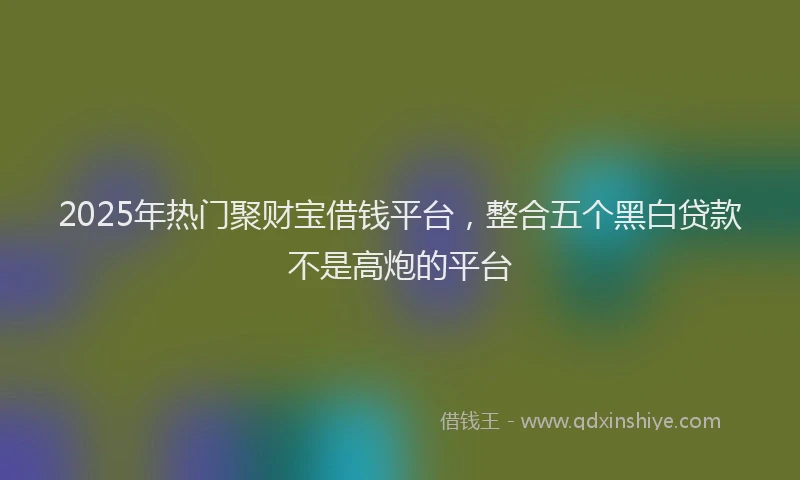 2025年热门聚财宝借钱平台，整合五个黑白贷款不是高炮的平台