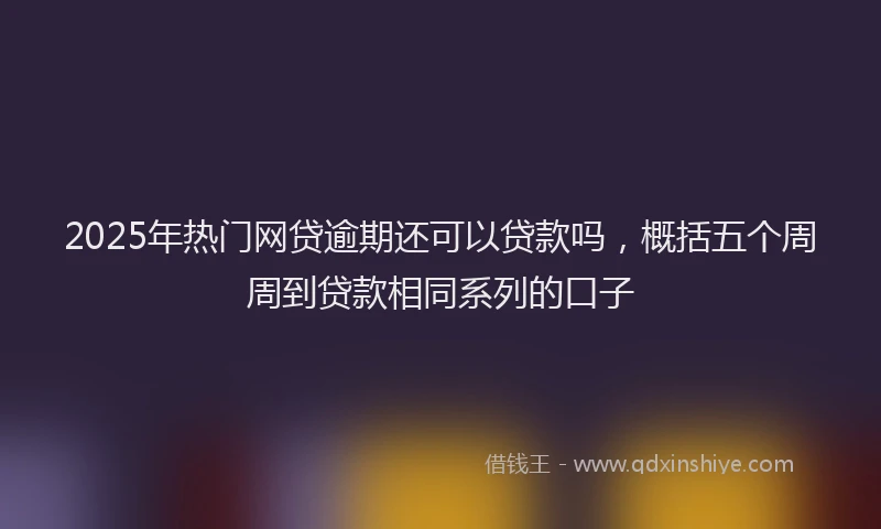 2025年热门网贷逾期还可以贷款吗，概括五个周周到贷款相同系列的口子